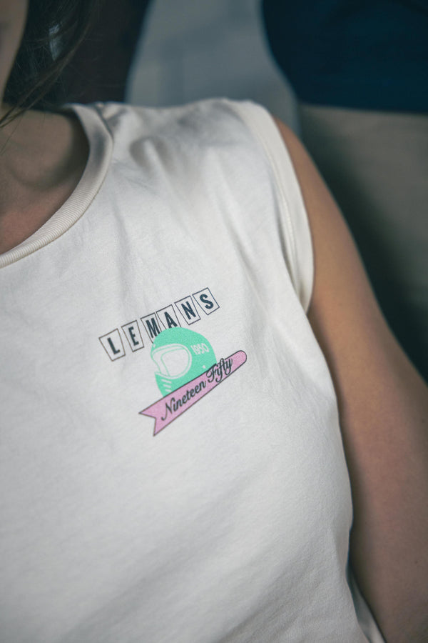 Le Mans Crop Top - Washed Ivory