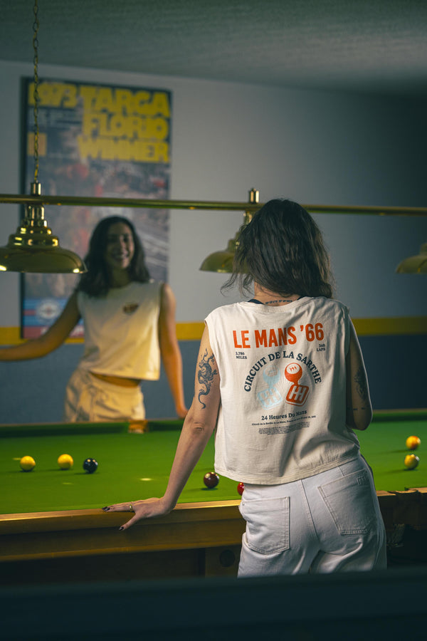 Trophy Crop Top - Washed Ivory