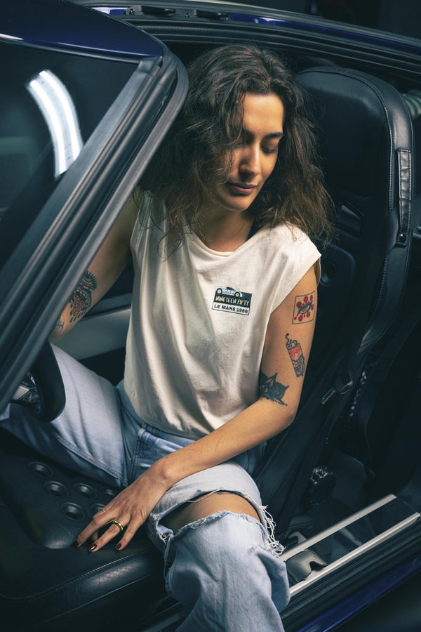 GT40 Crop Top - Washed Ivory