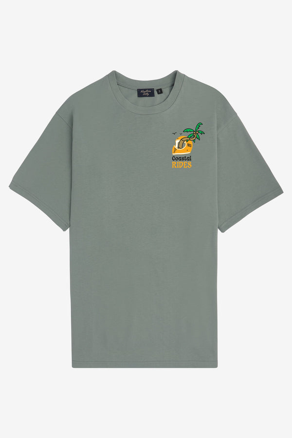 Coastal Drive Oversized T-Shirt - Green