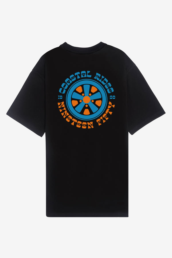 Palm Wheels Oversized T-Shirt - Black