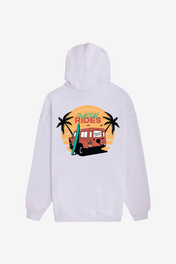 Route 110 Oversized Hoodie - White