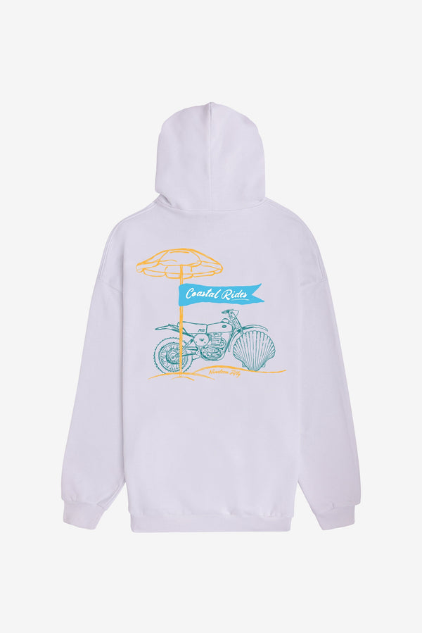 Sand Rider Oversized Hoodie - White