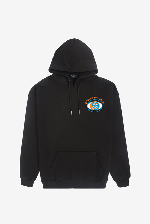 Palm Wheels Oversized Hoodie - Black