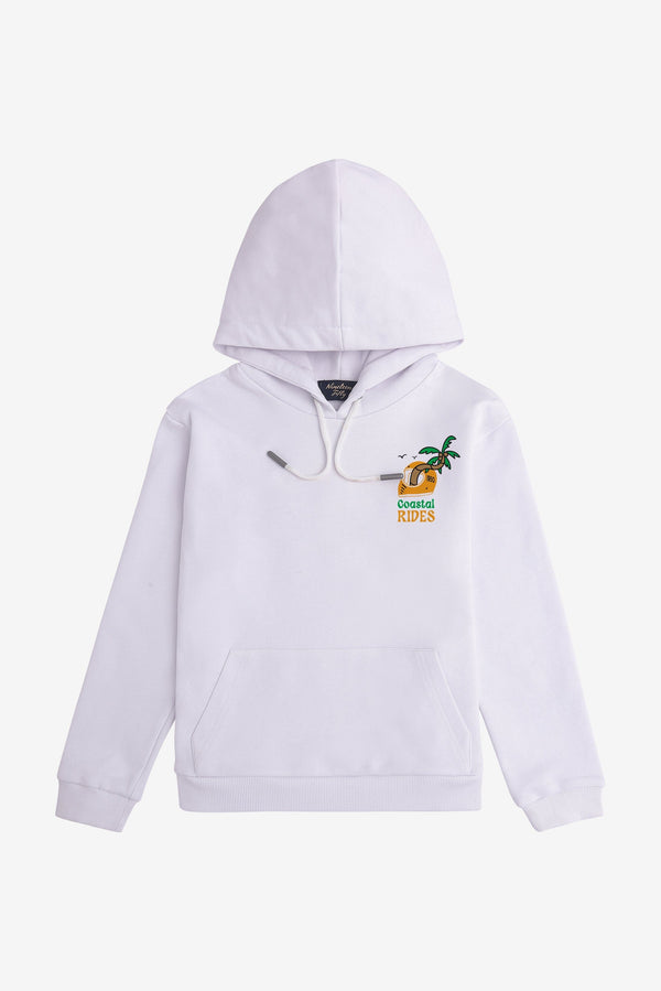 Jr. Coastal Drive Hoodie - White