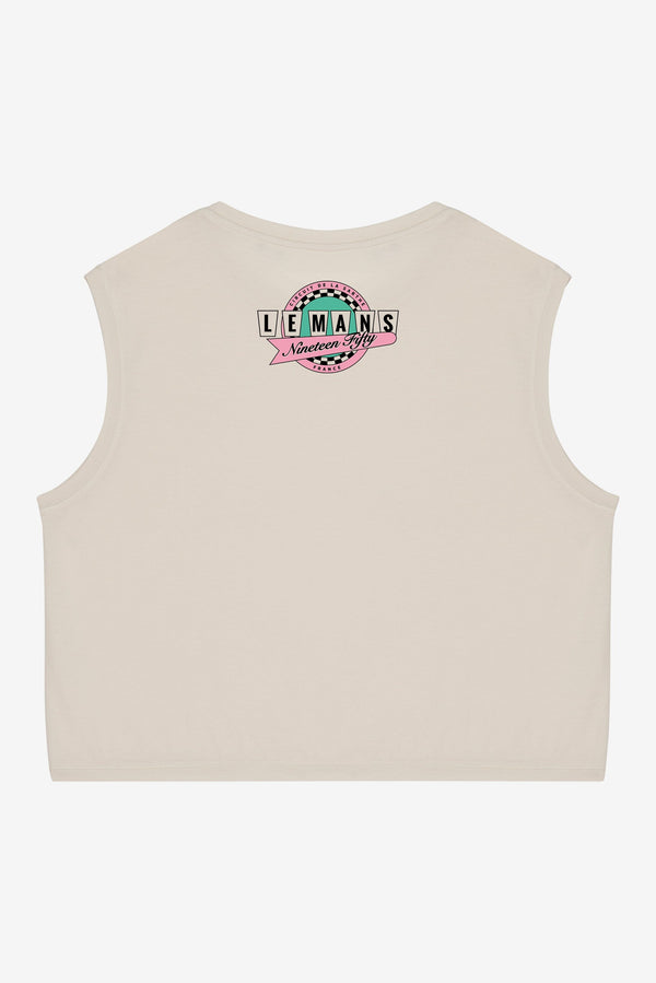 Le Mans Crop Top - Washed Ivory