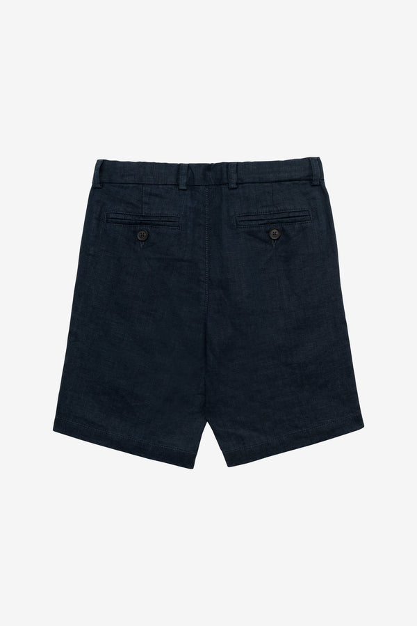 Jr. Linen Shorts - Navy