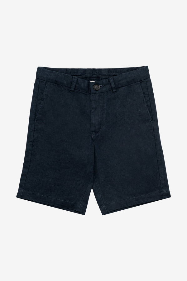 Jr. Linen Shorts - Navy