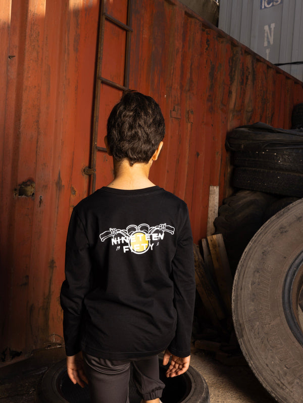 Jr. 1950 Motorcycles Tee - Black