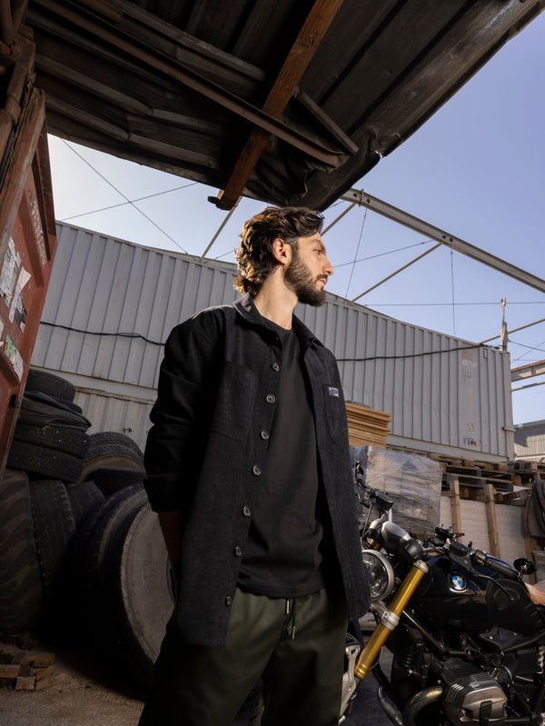 Classic Corduroy Overshirt - Black