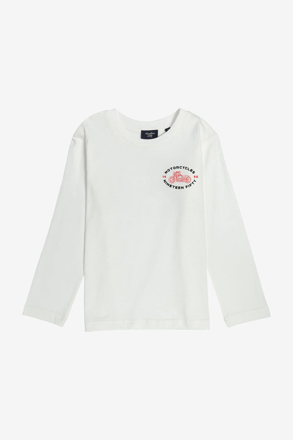 Jr. 1950 Motorcycles Tee - White