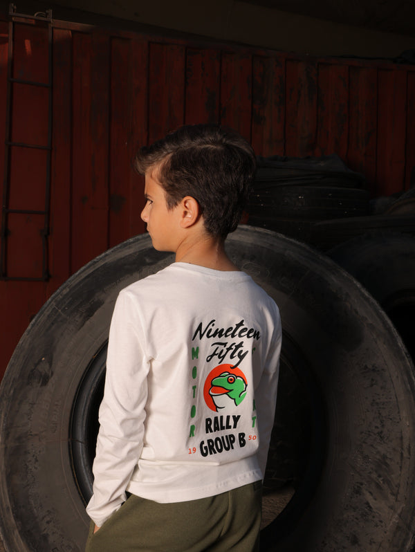 Jr. Motorsport Tee - White