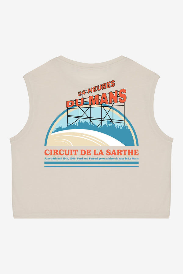 Trackside Crop Top - Washed Ivory