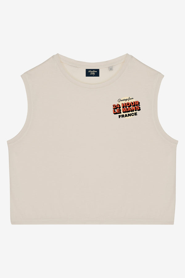 Trackside Crop Top - Washed Ivory