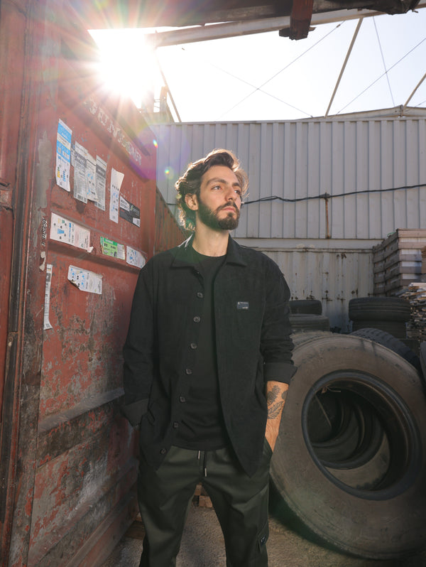 Classic Corduroy Overshirt - Black