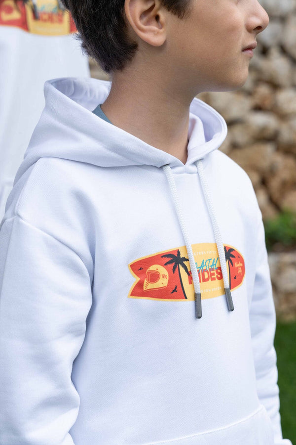 Jr. Route 110 Hoodie - White