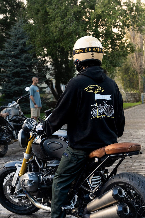 Sand Rider Oversized Hoodie - Black