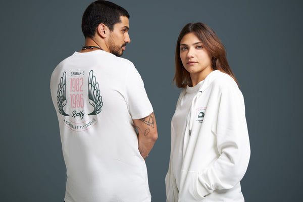 Group B Zipper Hoodie - White