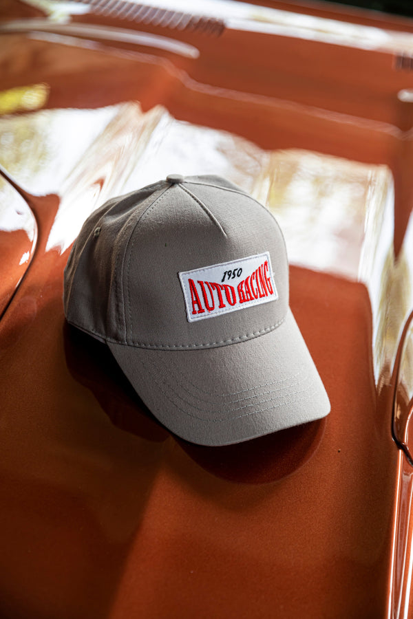 Auto Racing Cap - Beige
