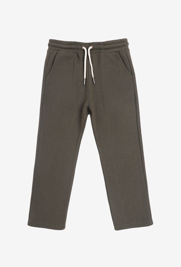 Jr. Open-Bottoms Joggings - Kaki