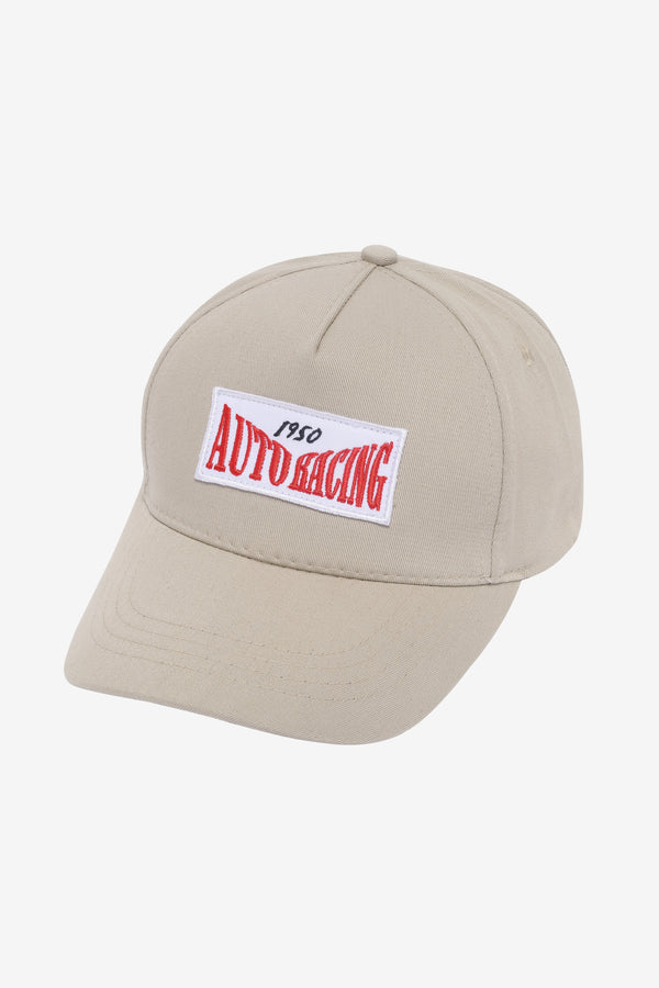 Auto Racing Cap - Beige