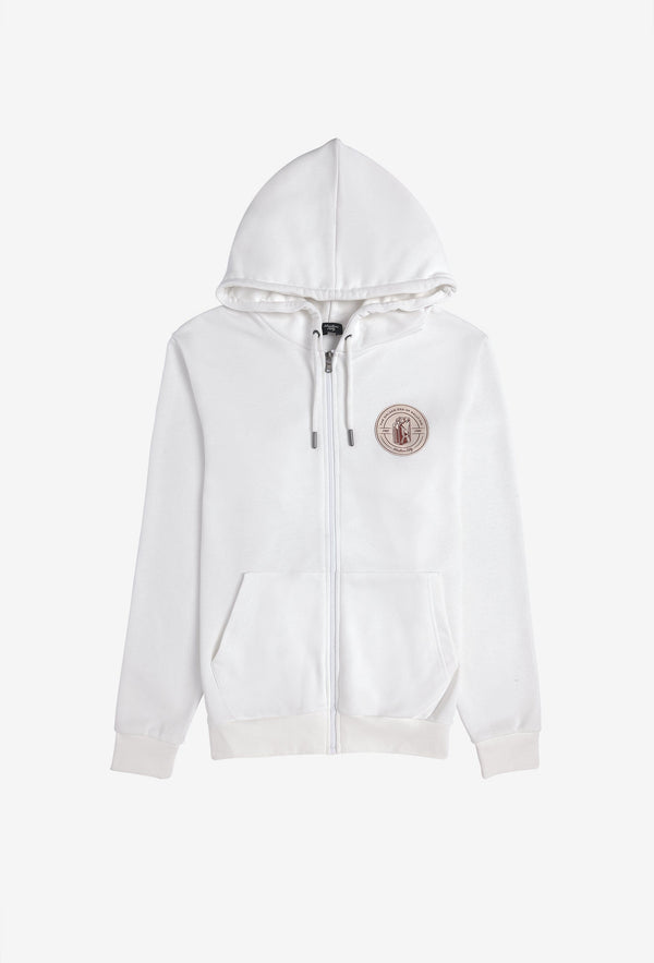 Patch Hoodie - White