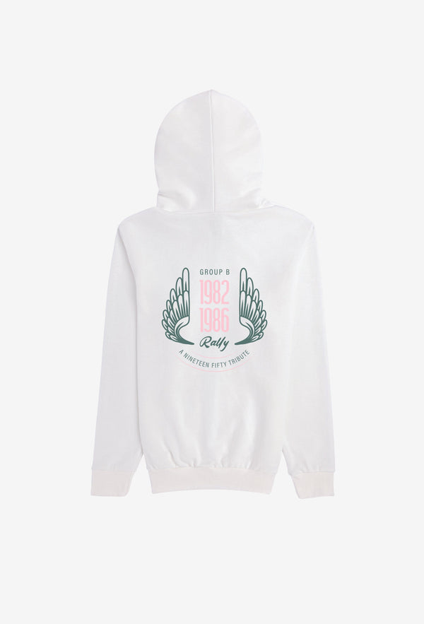 Group B Zipper Hoodie - White