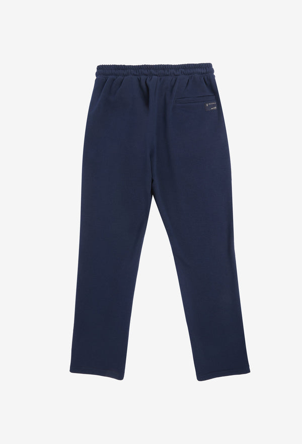 Open-Bottoms Joggings - Navy Blue