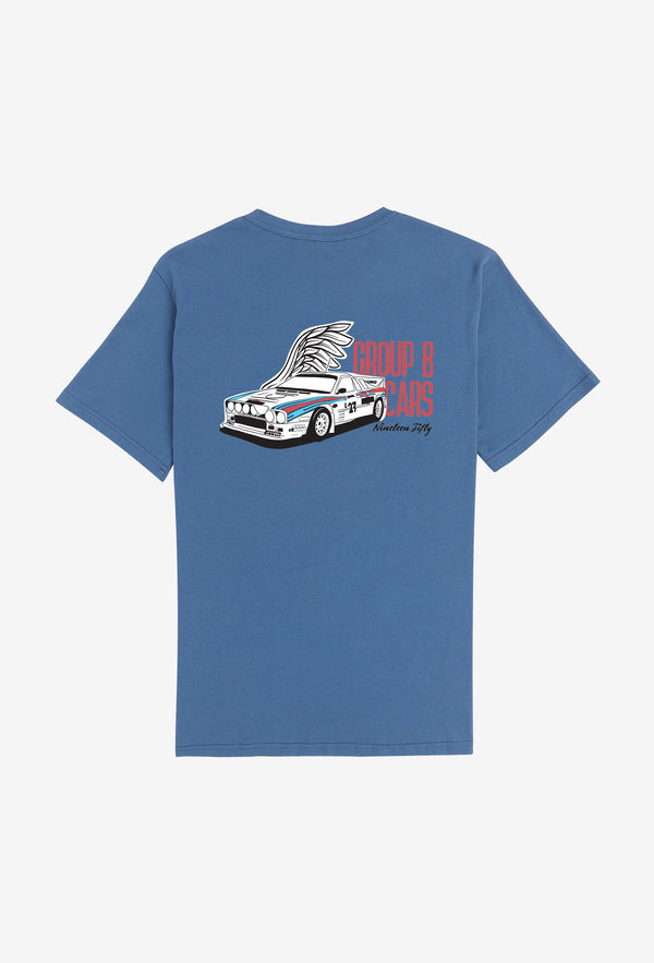 037 V-Neck Tee - Blue