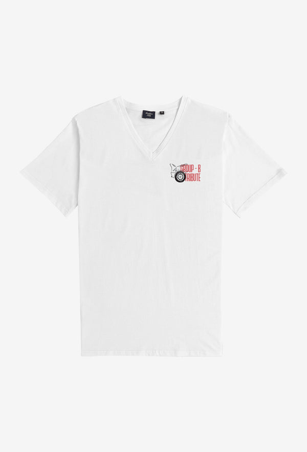 037 V-Neck Tee - White