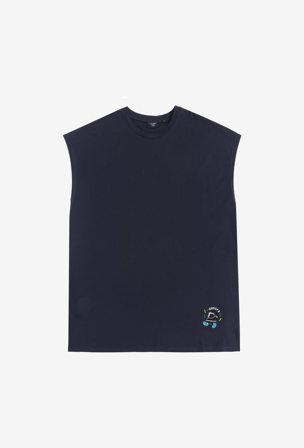 Oversized Ignition I-Shirt - Navy Blue